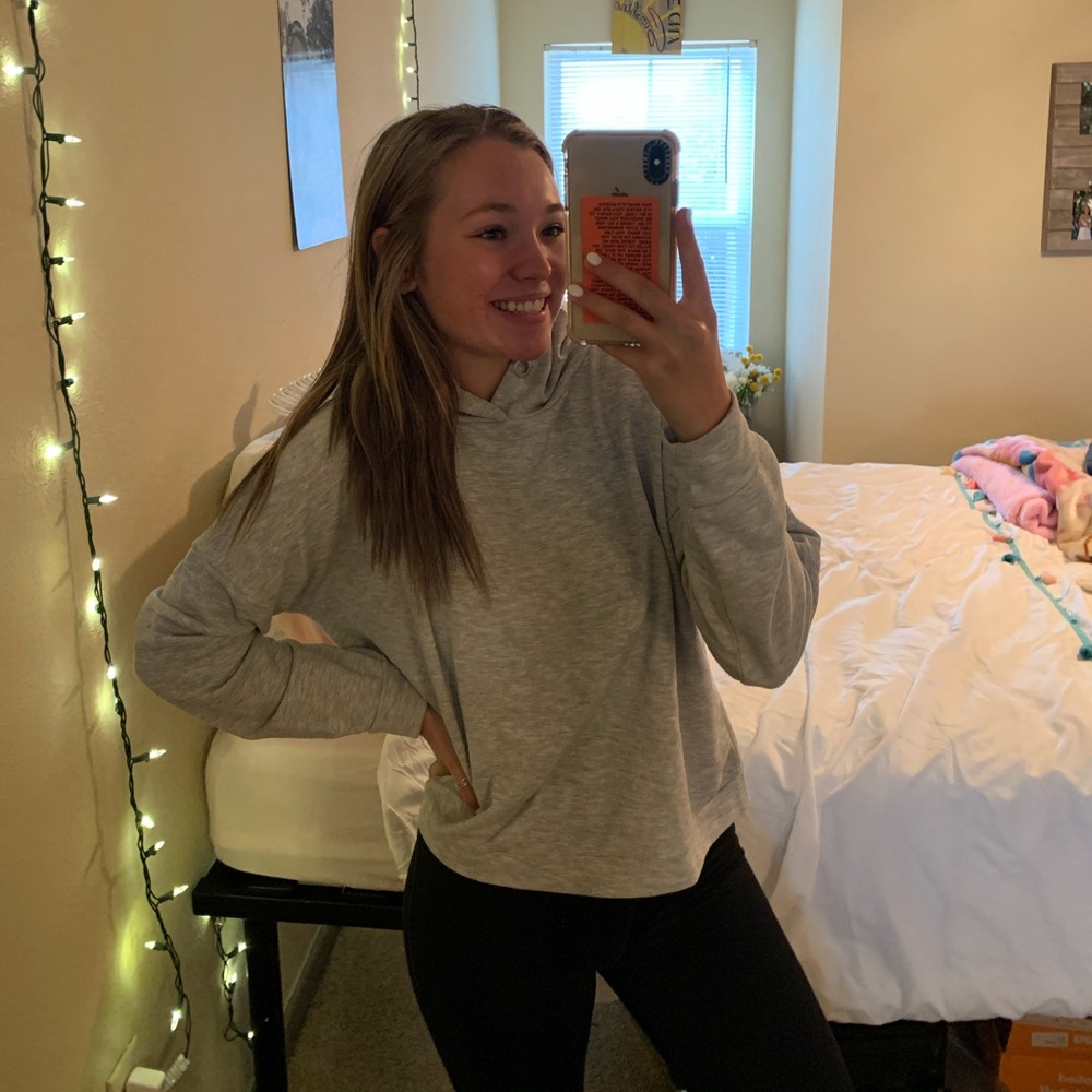 Cropped Grey Hoodie